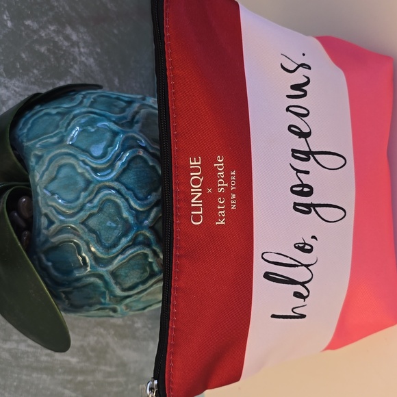 Clinique x Kate Spade NY - Hello, Gorgeous Cosmetic/Makeup Case NWOT - Picture 2 of 5